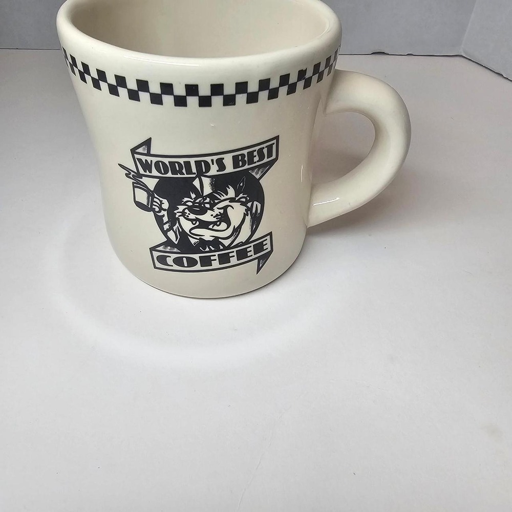 Vintage 1980s World's Best Coffee Mug with Taz the Tasmanian Devil